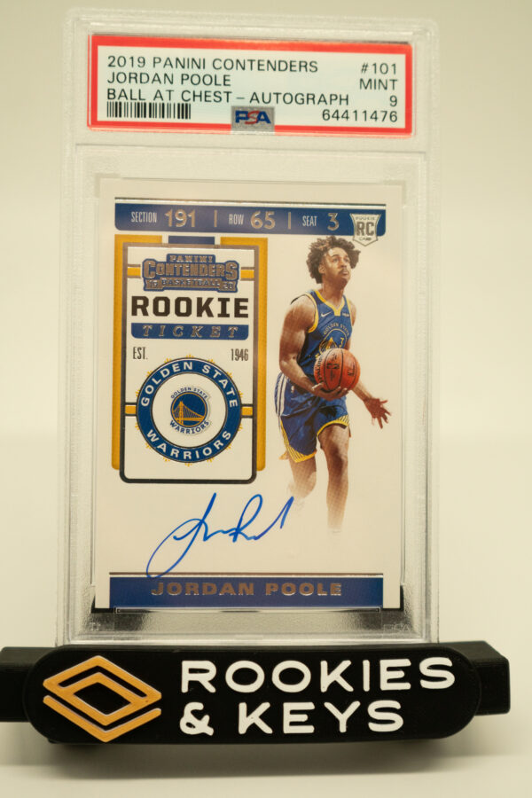 2019-20 Contenders Jordan Poole Rookie Ticket PSA 9