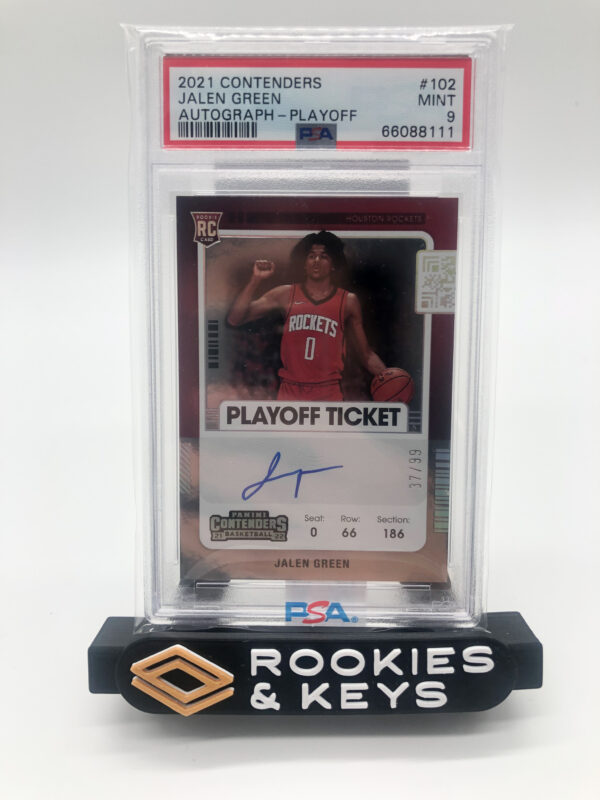 2021 Contenders Jalen Green Rookie Playoff Ticket Auto PSA 9